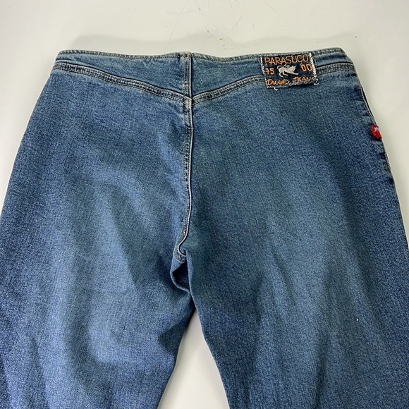 Vintage Parasuco Dark Wash Boot Cut Diamond Jeans  Exposed Zipper size 30 - Picture 11 of 13